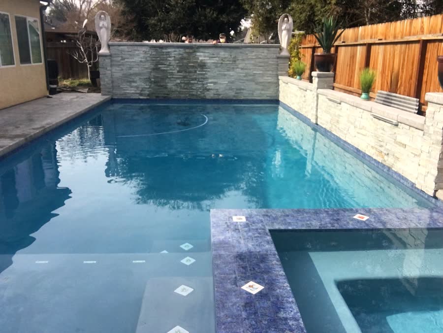 Slate Lap Pool — pool built by Neighborhood Pool Service