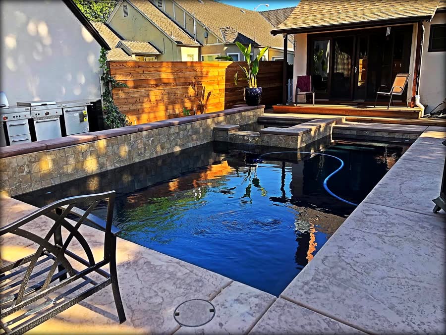 Modern Geometric — pool built by Neighborhood Pool Service